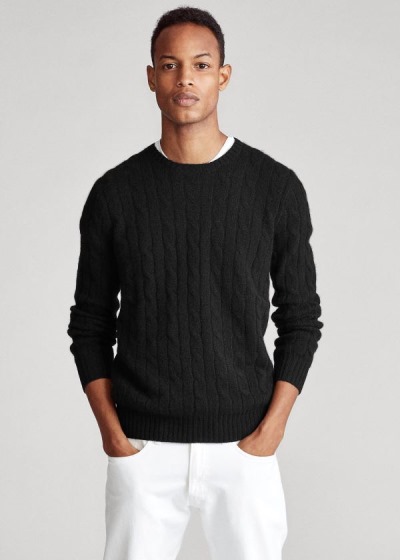 Men's Polo Ralph Lauren Cable-Knit Cashmere Sweater | 064712JEF